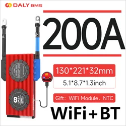 Daly Smart WiFi Bluetooth BMS LiFePo4 4S 12V 200A For power banks 16S 48V BMS 8S 24V with balancer