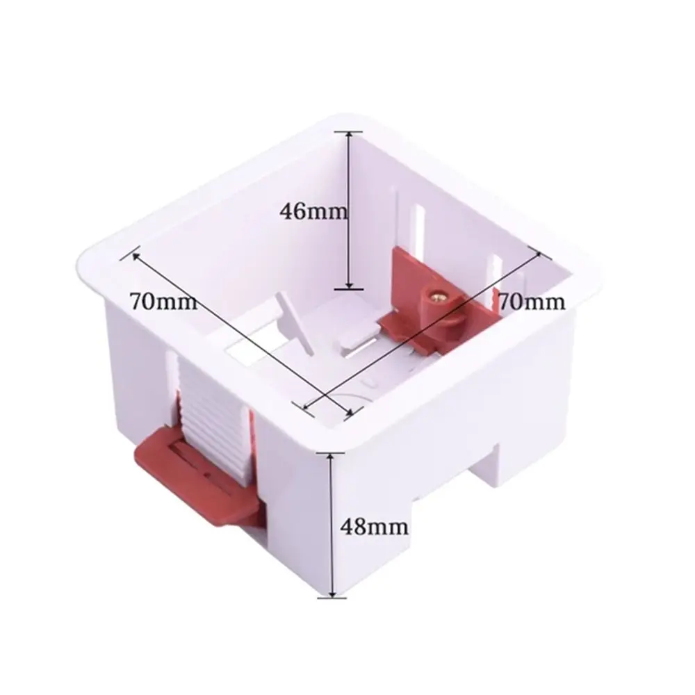 

Распределительная коробка Гипсокартон Коробка с подкладкой Белая встроенная настенная розетка для установки Кассета 86, тип 35/46 мм, глубина настенного выключателя, розетка