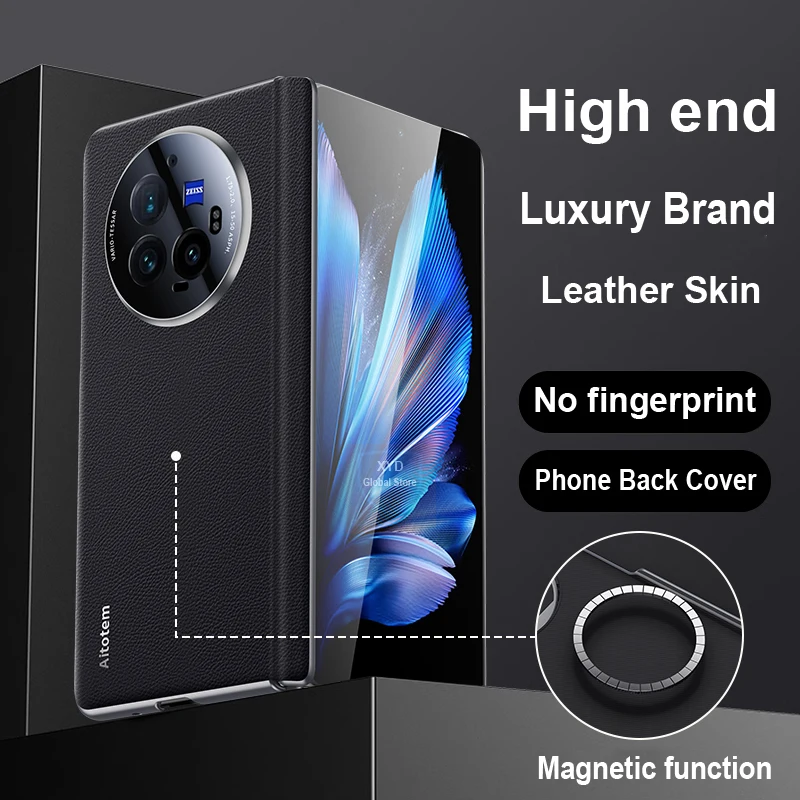 For Vivo X Fold3 Pro Case High end Magnetic Leather Skin Brand Phone Case For Vivo X Fold3 Pro X Fold 3 Cover Shell Bumper Bag