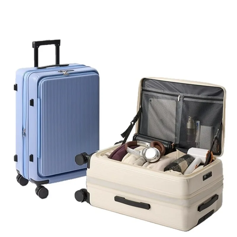 2026 new large-capacity suitcase women's 28-inch durable trolley case front opening belt