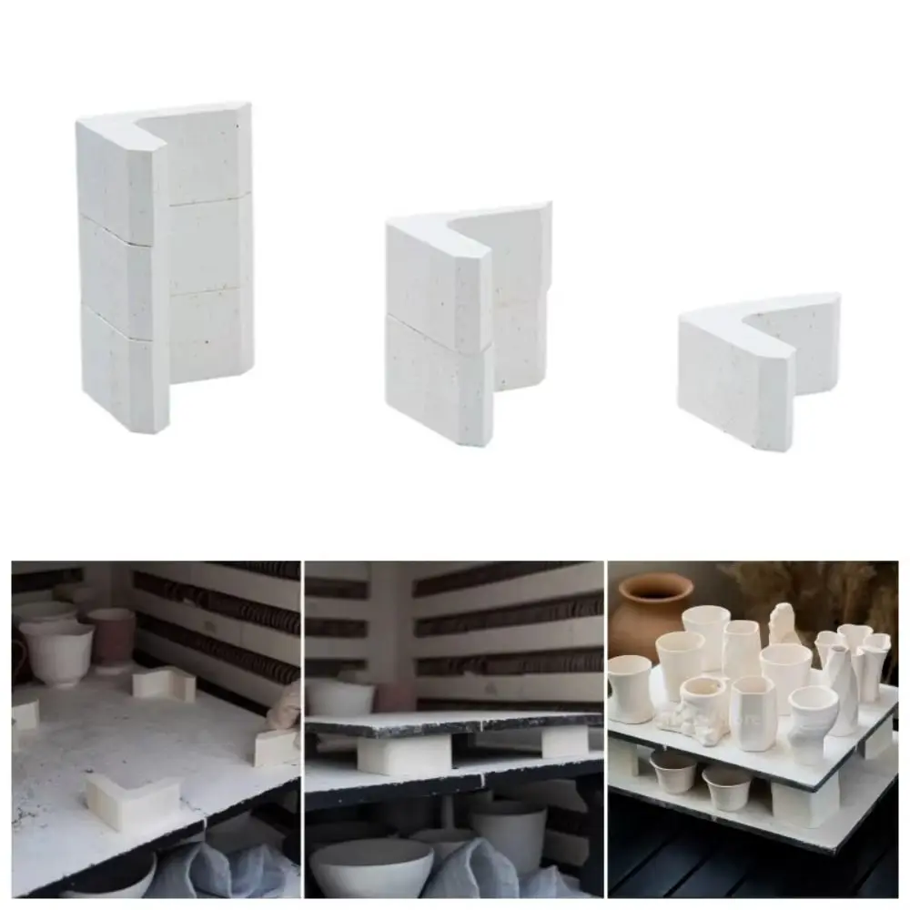 Durable 3/6/9cm Ceramic Kiln Tools L-shaped Pillar High Temperature Resistance Pottery Tools Kiln Furniture Kiln Shelving