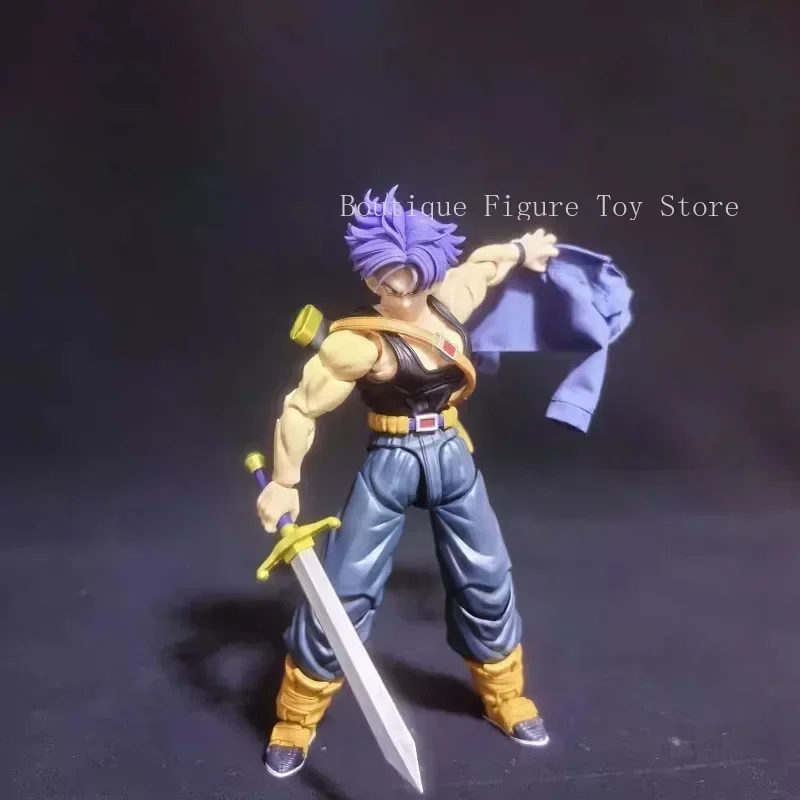 En stock Tonsen Arttoys Dragon Ball Super Saiyan Torankusu Trunks Chaqueta vaquera azul SHF (solo ropa, figuras no incluidas)
