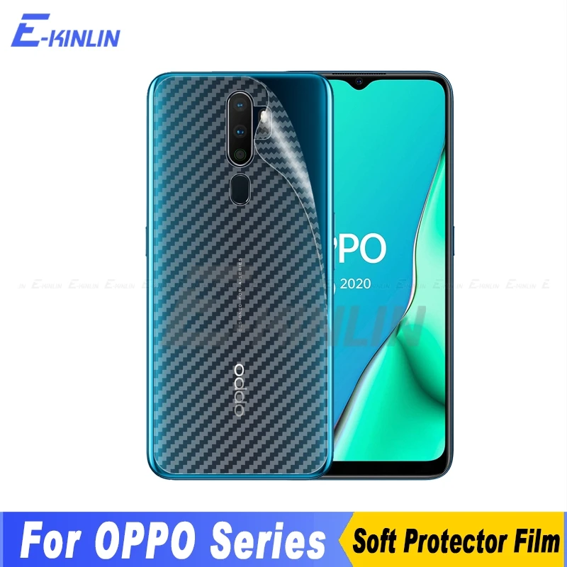 5pcs Carbon Fiber Back Cover Screen Protector For OPPO A36 A35 A33 A32 A31 A8 A9x A5 A9 2020 Sticker Protective Film Not Glass