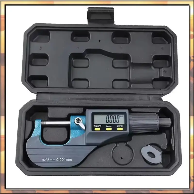 AS59 0.001Mm Mikrometer OD Elektronik 0-25Mm Mikrometer Digital Alat Ukur Ujung Karbida Mikrometer Pengukur Kaliper