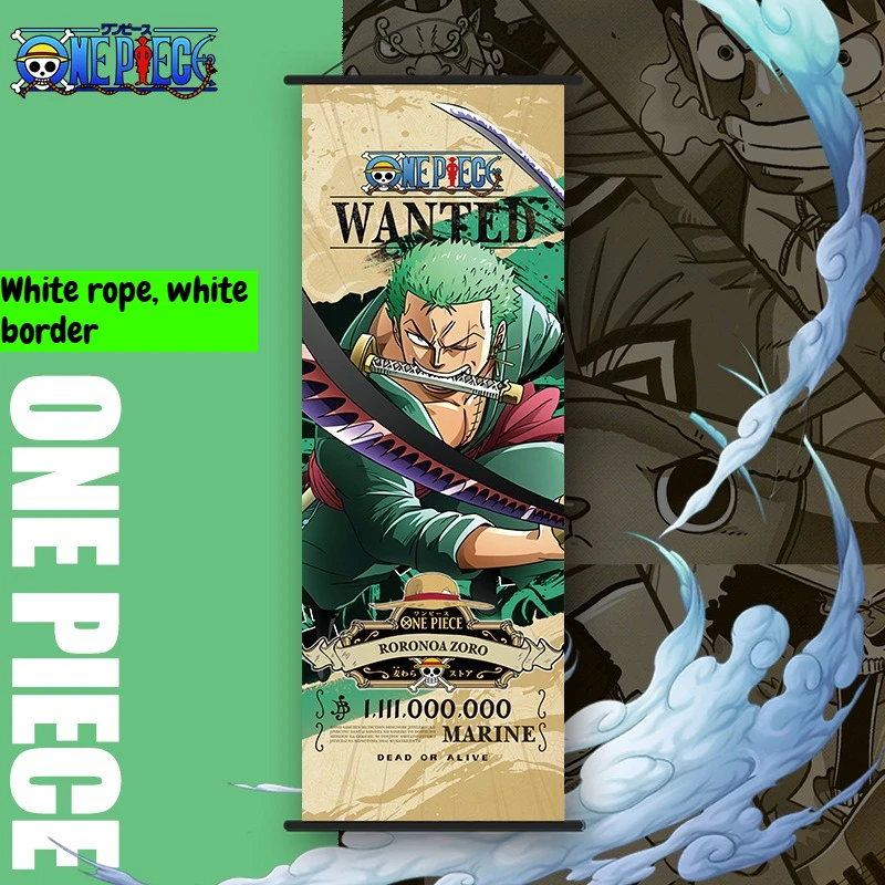 Nieuwe One Piece Lange Wandrol Cartoon Monkey D. Luffy Scroll Poster Anime Merchandise Vakantiecadeau Kamerdecoratie