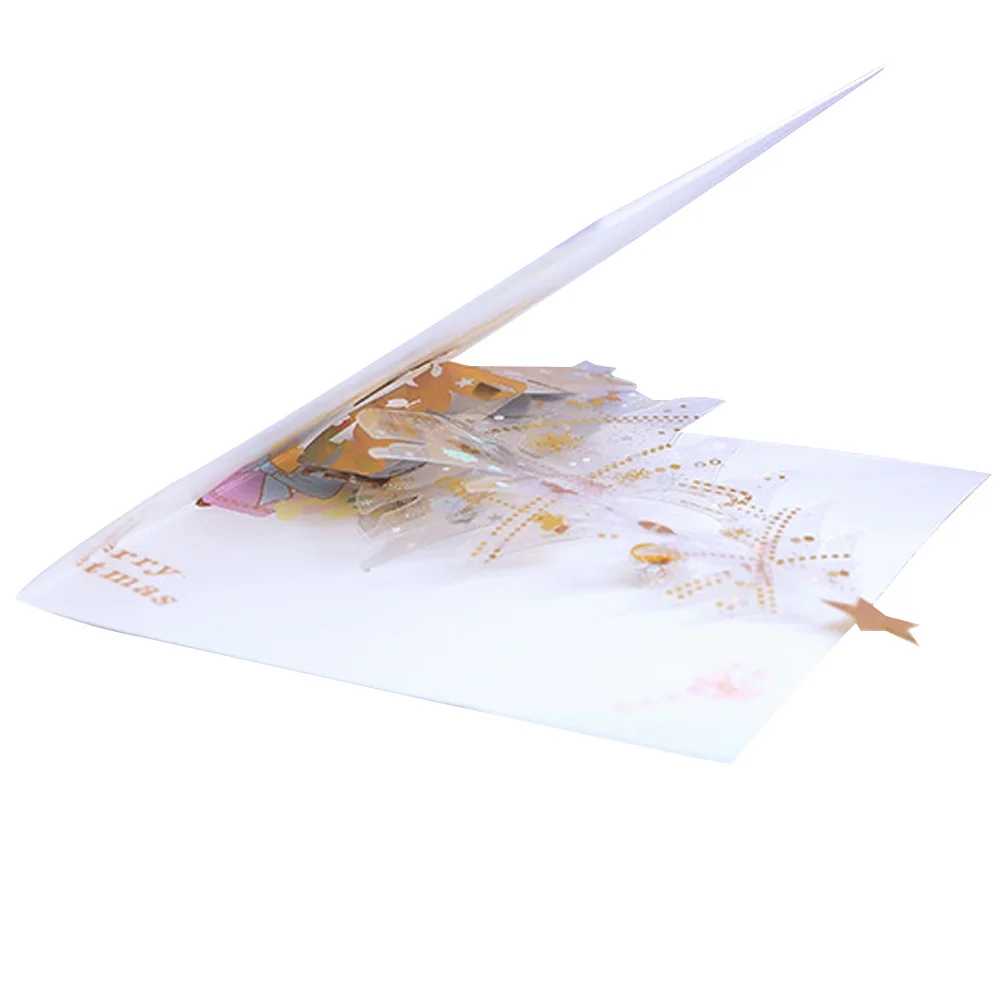 

Christmas Cards Tree Blessing Decoration Holiday Postcards Pvc Seasons Greetings Winter