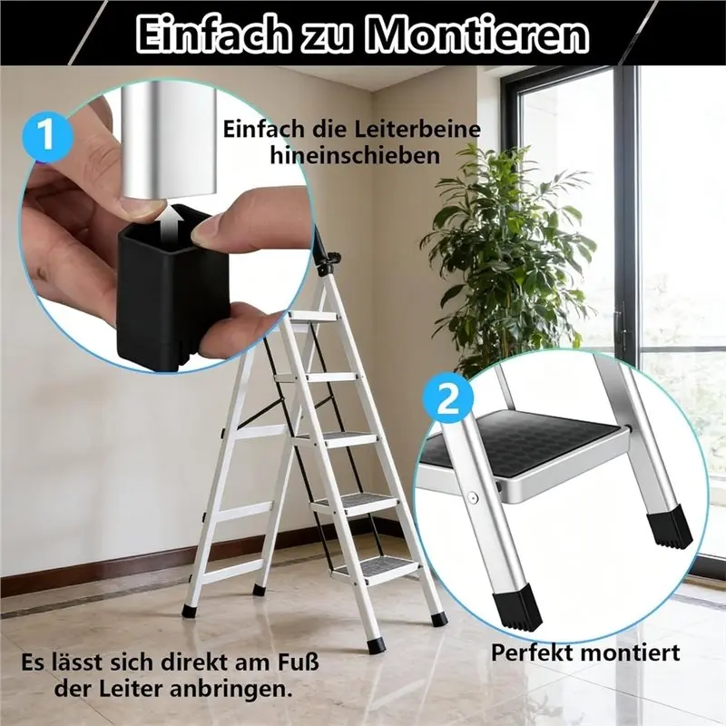 B23B Rubber Ladder Feet 4Pcs For Ladders Foot Covers Rubber Foot Caps For Step For Ladders 25X63mm