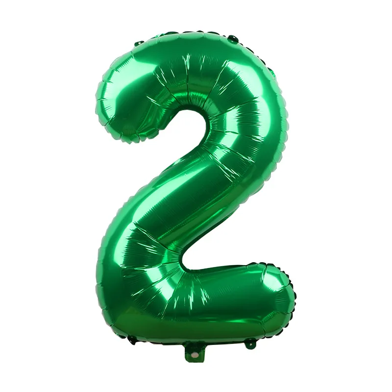 1 Stück 32 Zoll Große Dunkelgrüne Zahlenballons Frühlings-Dschungel-Safari Geburtstagsparty Folienballon 0 1 2 3 4 5 6 7 8 9 Globos Ballons – Detail 8