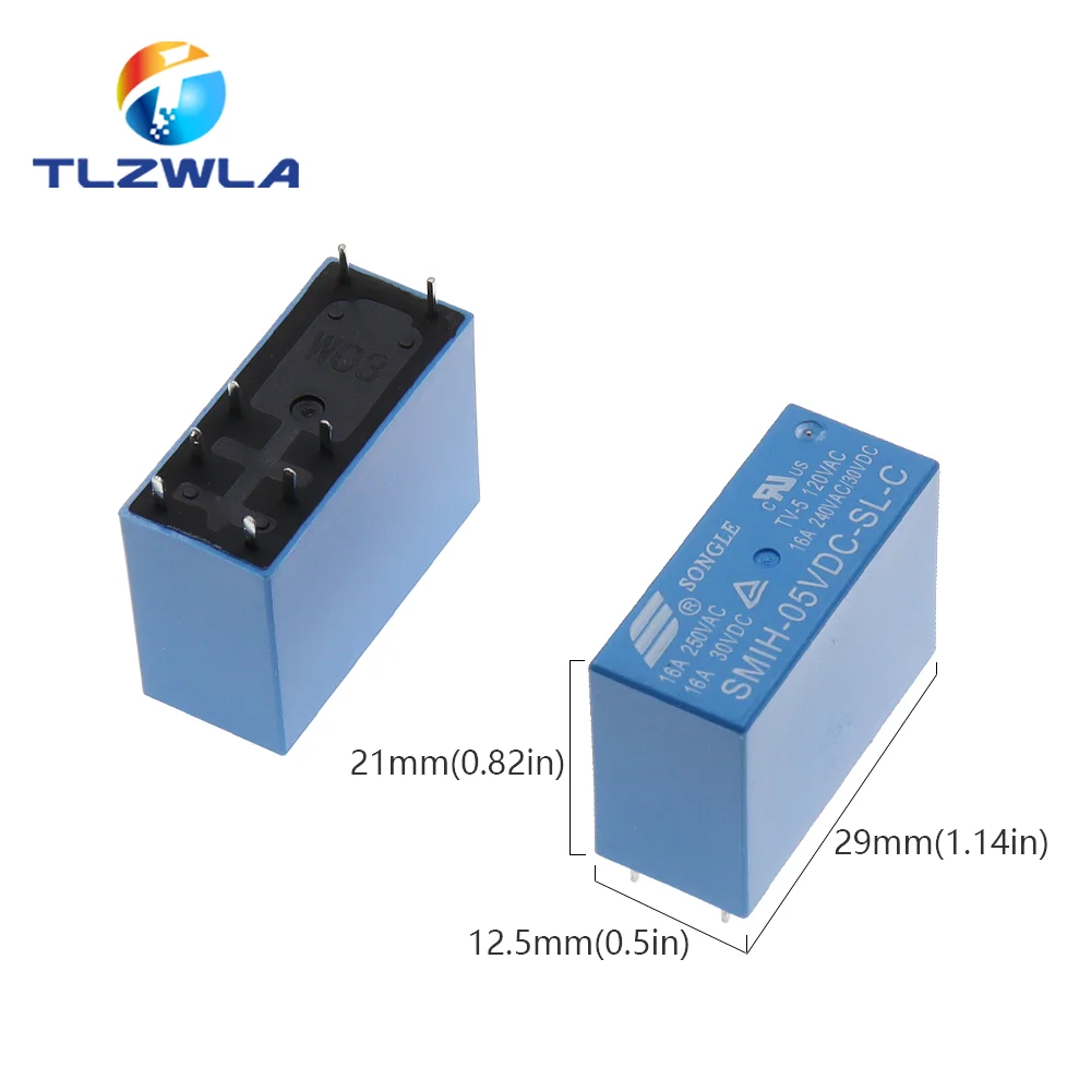 1ks relays SMIH-05VDC-SL-C SMIH-12VDC-SL-C SMIH-24VDC-SL-C 5V 12V 24V 16A 6/8PIN originální elektromagnetické relé SMIH-05VDC-SL-A