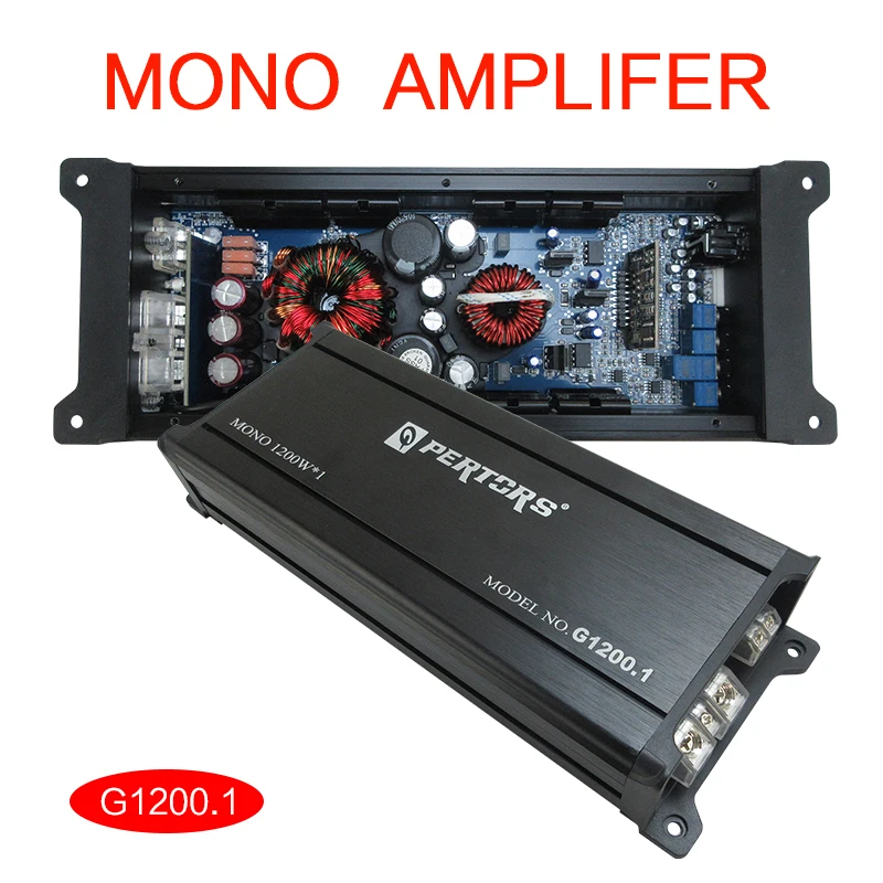 Class D 1200W *1ch G1200.1 Car Audio Amplifier Mono Amplifier with Aluminum casing/Nickel-plated terminals/good Capacitor