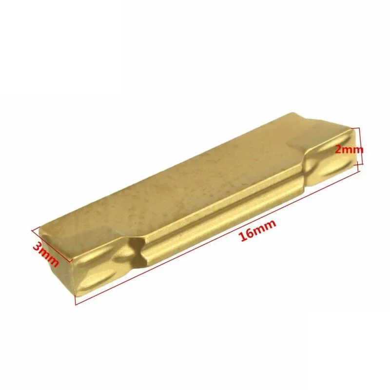 Set of 10 MGMN200G Inserts 2mm Width Carbide for MGEHR/MGIVR Grooving Efficient in Processing Steel and Aluminum