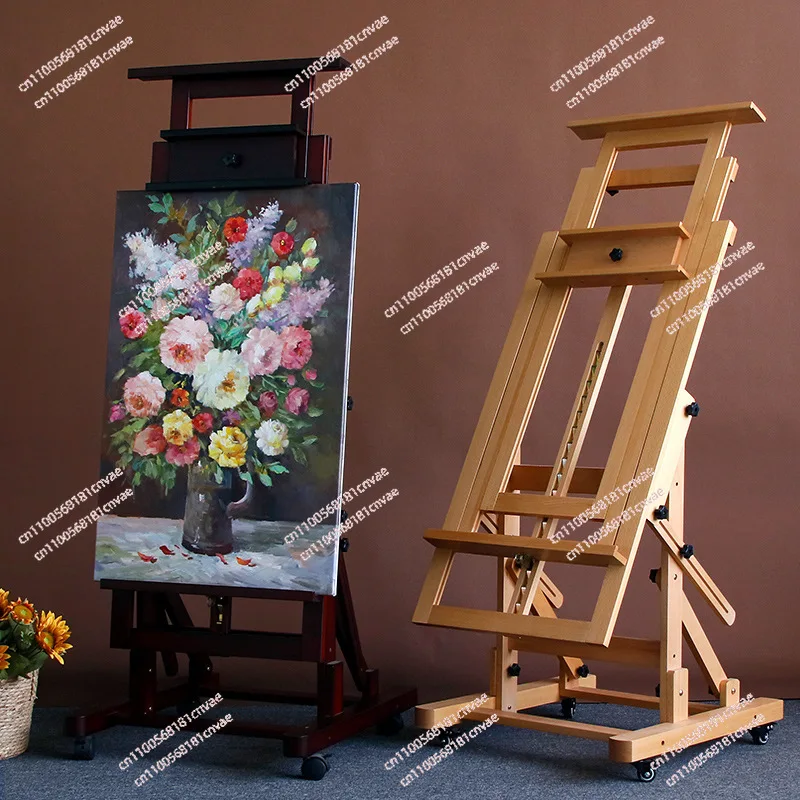 

Профессиональный мольберт из бука, регулируемый стоячий держатель для холста, картина маслом, китайская живопись, дети и взрослые