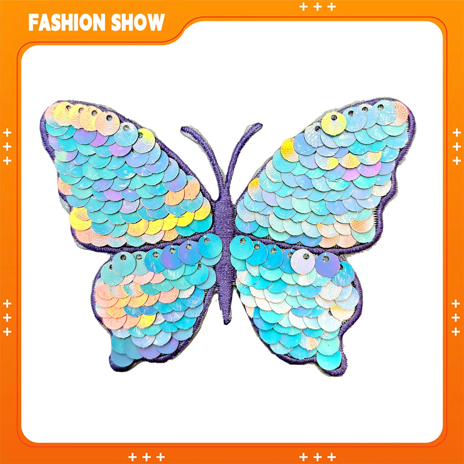

Iron-On Sequin Butterfly Embroidery Patch DIY Clothing Decoration for T-Shirts, Sweatshirts, Hats, Clothing Accessories