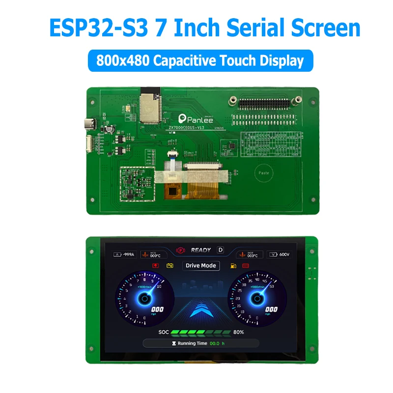 ESP32-S3開発ボード、7インチ静電容量式タッチディスプレイ、wifi、Bluetooth、オプションのrs485オーディオ、スマートホームダッシュボードをサポート