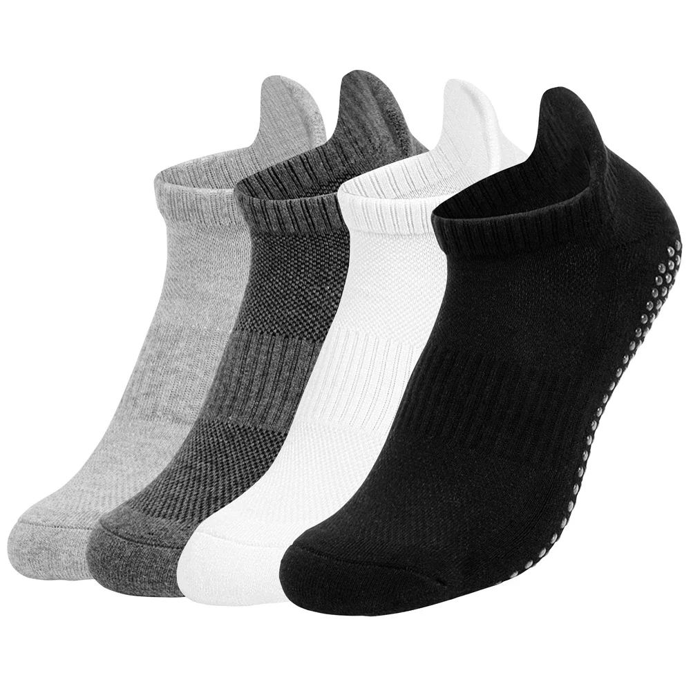 1 PAIRS Solid Cotton Thickened Towel Bottom Women's Sport Non-slip Yoga Socks High Quality Breathable Men Anti Skid Floor Socks