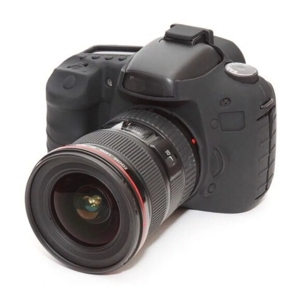 For Canon 7D SLR camera protection Silicone case Skin Rubber Body Cover Soft Silicone Camera bag + 2PCS Hot Shoe Cover