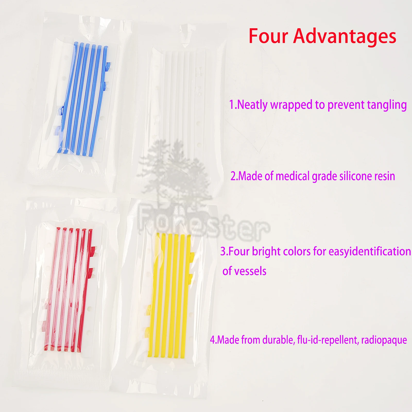 Veterinary Vessel Loop 100% Medical Grade Silicone High-quality Vascular Ties 4 colors sterilized and disposable