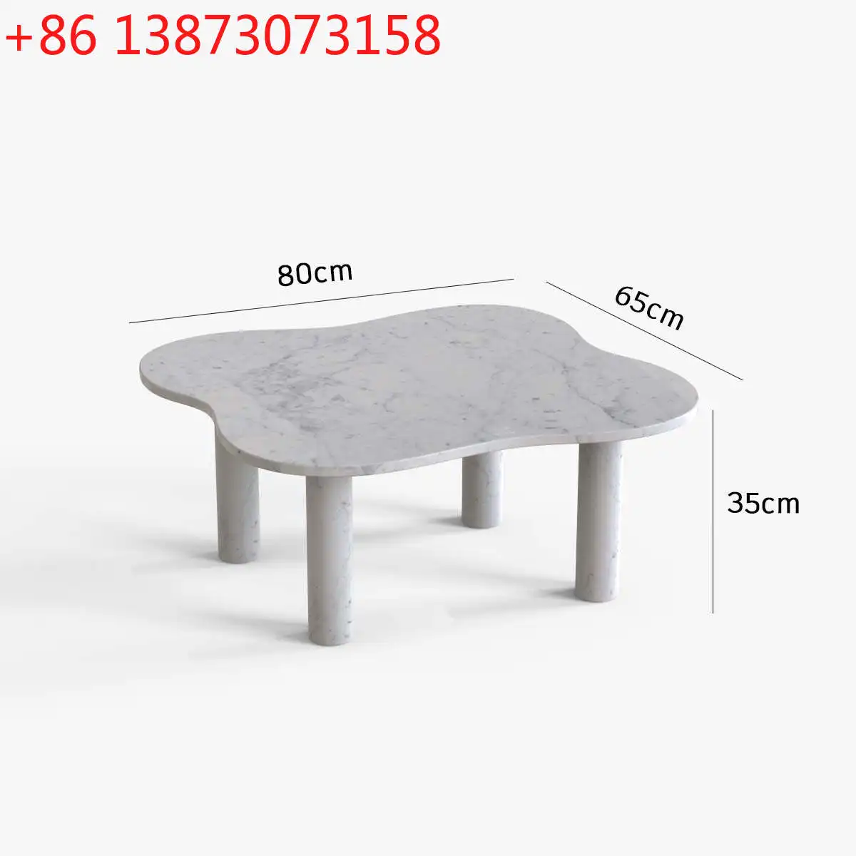 FG natural travertine coffee table light luxury small apartment living room marble tea table low tea table
