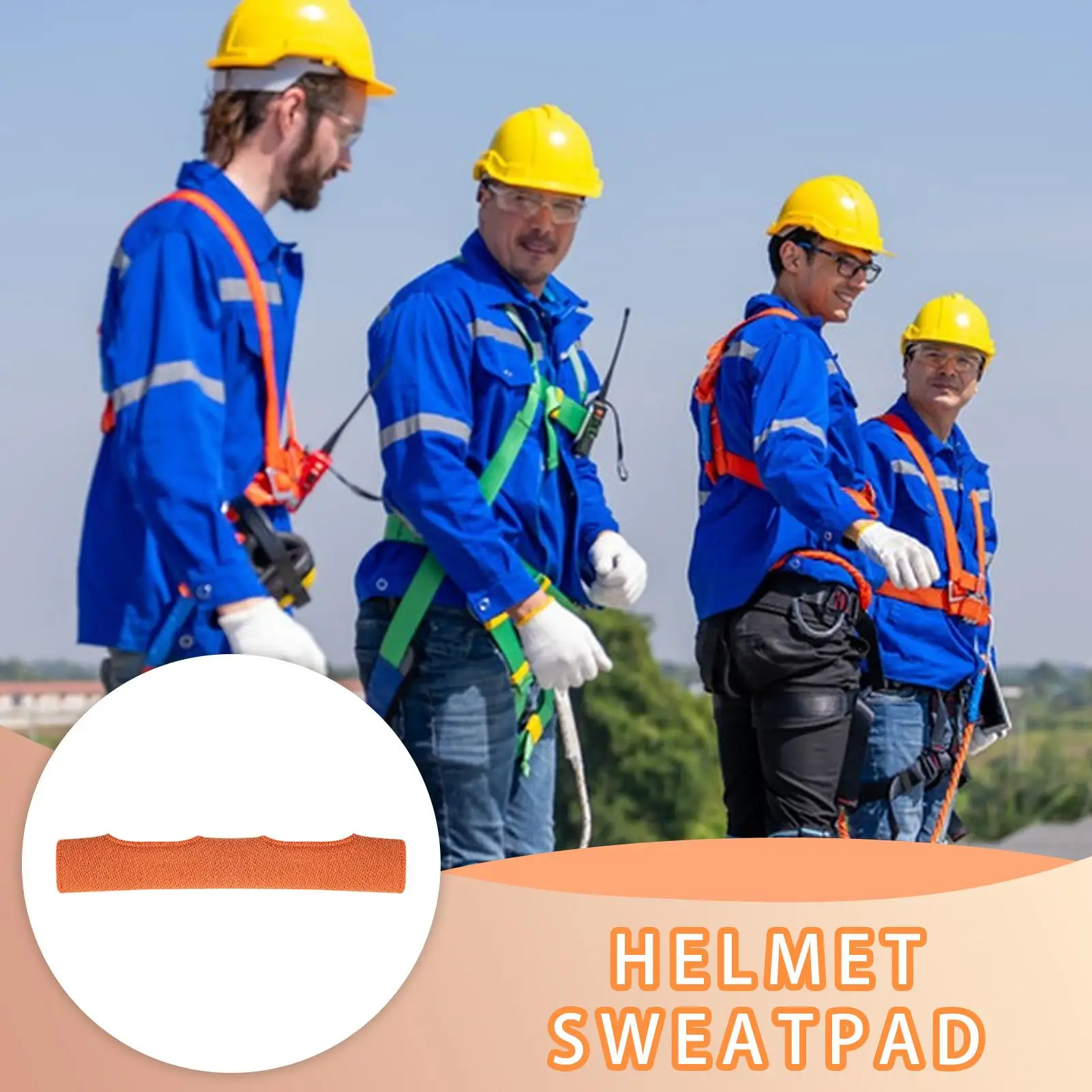Hard Hat Sweat Liner Absorbent Helmet Insert Washable Helmet Sweatband For Cyclists Skateboarders Motorcycle Riders Electricians