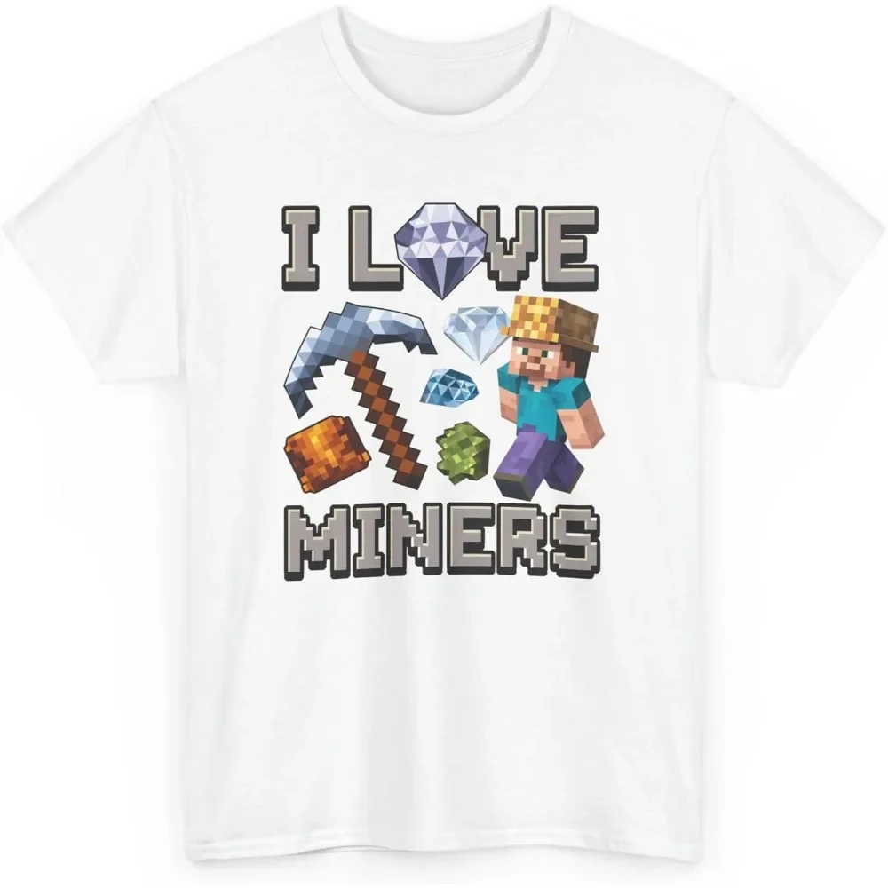 I Love Miners Tee Funny Mining Enthusiast Shirt Miner Gift Humor Meme Top Offensive Joke  Weirdcore Clothing MemesAnime Gra