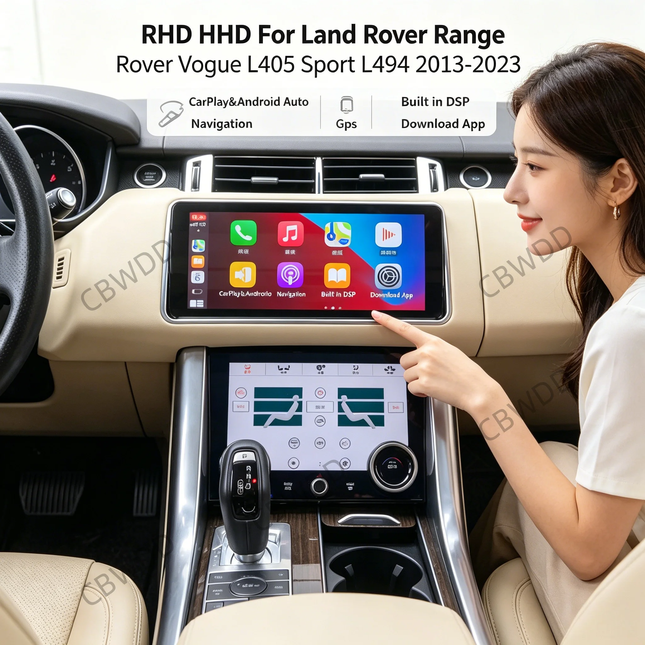 12.3 Inch Android 14 Range Rover Vogue L405 Bosch And Harman System 2013-2017 Media Player Carplay Retain The OEM Menu