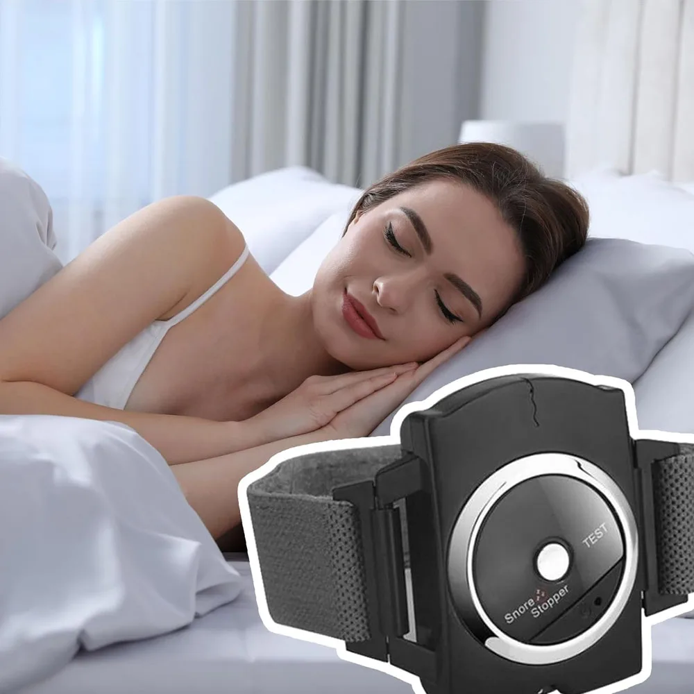 Professional Electronic Auto Anti Snore Wristband New Cessation Cure Solution Sleeping Night Guard Aide Snore Go Away Biosensor