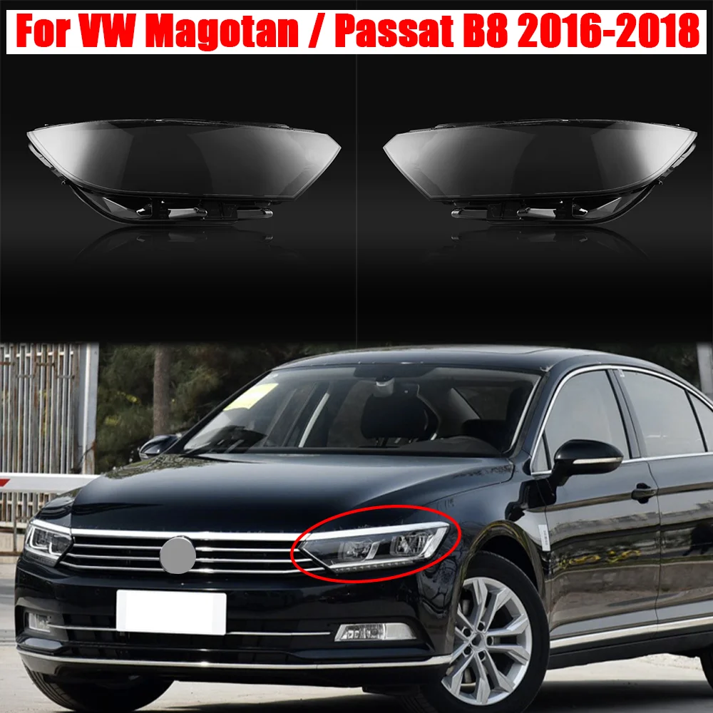 

Car Headlight Cover Lens Glass Shell Front Left Right Headlamp Transparent Lampshade For VW Magotan / Passat B8 2016 2017 2018