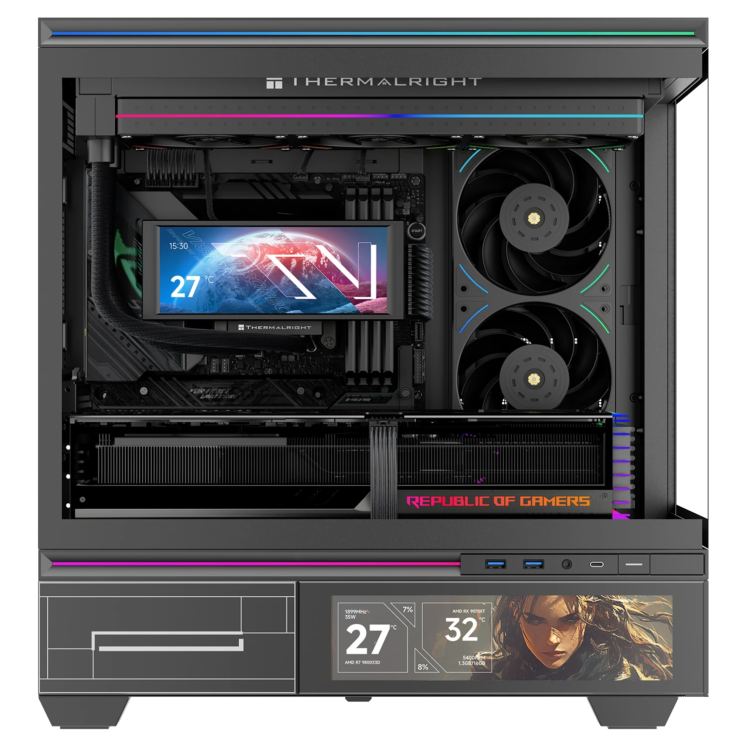 Zalman ZM-AF120R ARGB Reverse Blade Zwart 1 stuk(s