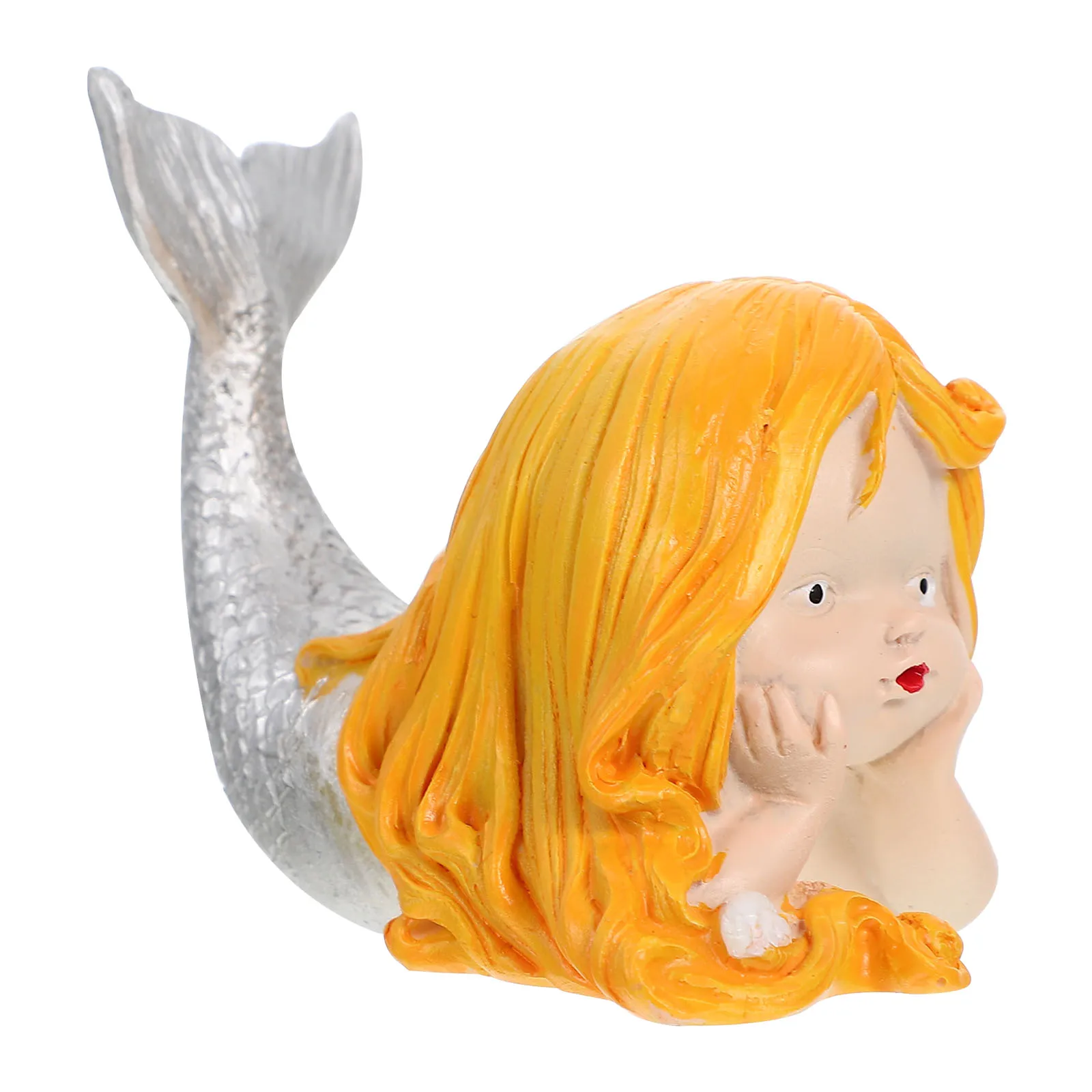 

Mermaid Decor Fish Tank Aquarium Landscape Exquisite Resin Statue Home Desktop Ornament Brine Shrimp Hatchery Mermaid Statue