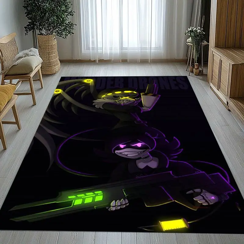 Murder Drones Uzi N Cyn Cartoon Soft Non-Slip Large Area Rug for Living Room,Bedroom Playroom Carpet Mat for Sofa,Home Decor
