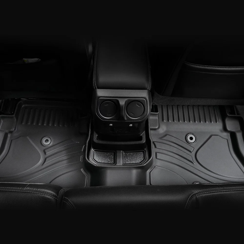Tappetino per auto antiscivolo durevole in TPE ECO compatibile con Jeep Wrangler JL 4xe (non per modelli JL Unlimited a 2 porte) 2021-2024 3 pezzi