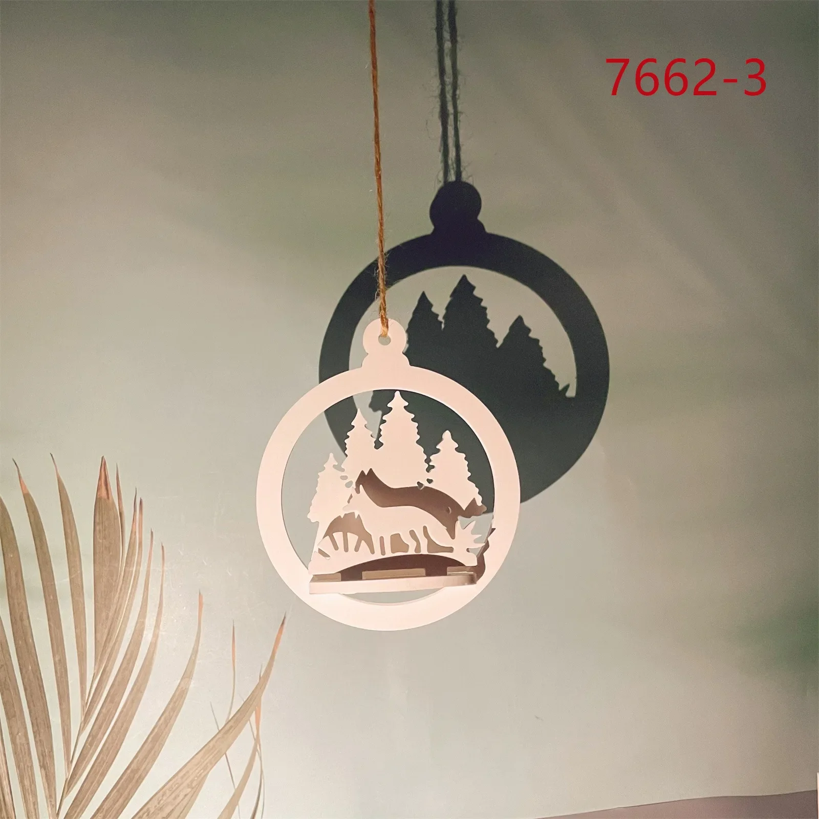 Christmas Ornament Silicone Molds Circle Christmas Tree Pendant Plaster Mold Candle Holder Hanging Wall Decoration Plaster Mold