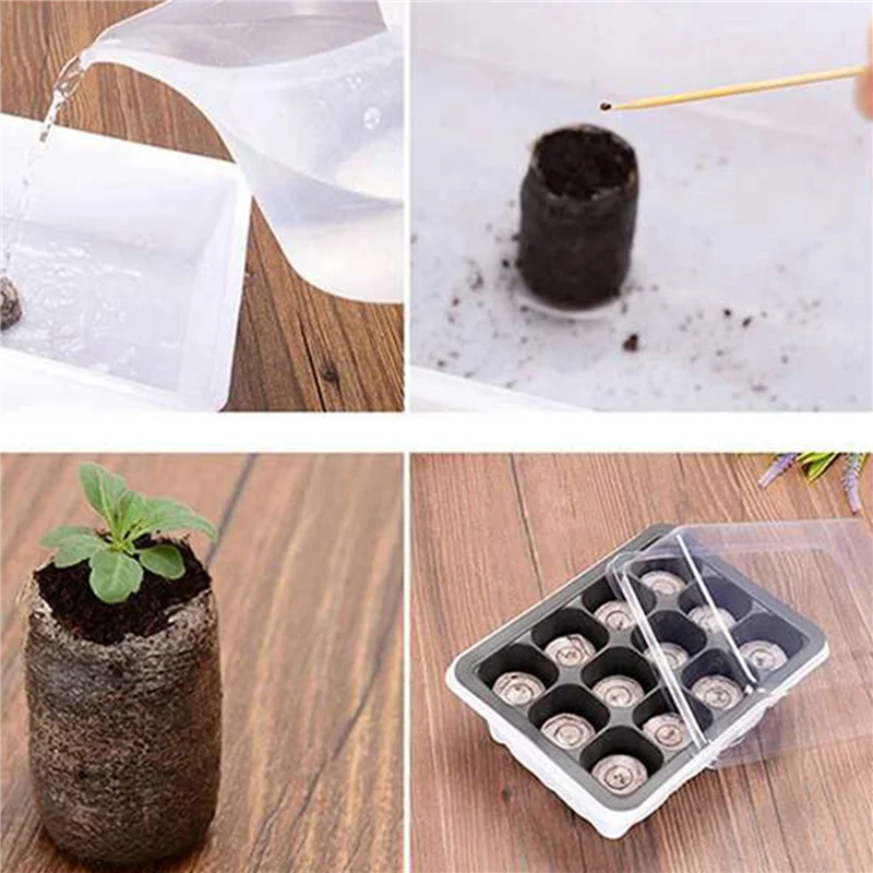 

ABAH-400Pcs Professional Peat Pellets Plant Starting Soil Block Jiffy Seedling Plugs Environmental Garden Nursery