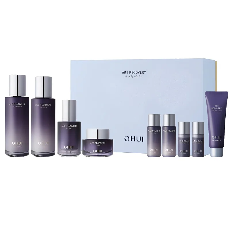 set-de-2-3-4-piezas-ohui-age-recovery-kit-de-cuidado-de-la-piel-con-colageno-tonico-y-locion-antiedad-coreanos-caja-de-regalo