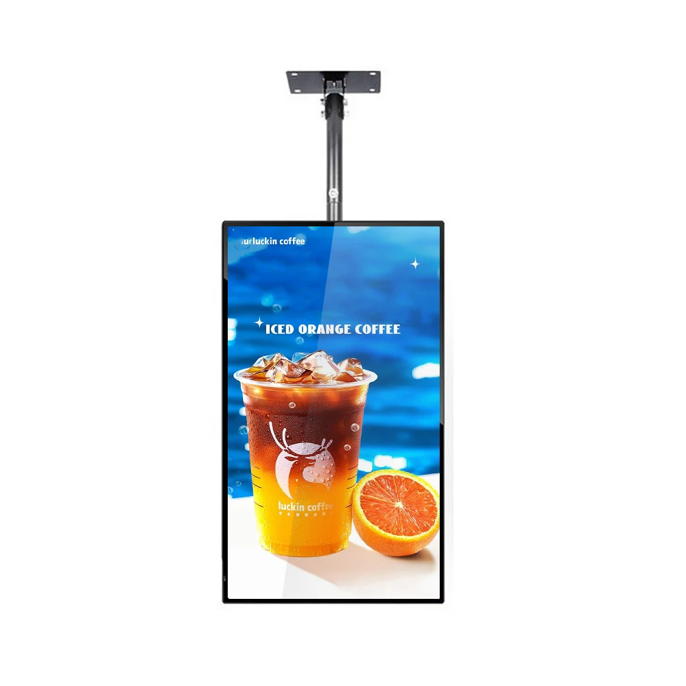 

55 65 75 Inch Indoor Ceiling Digital Signage and Display Hanging Kiosk Wall Mount Lcd Screen HD Advertising Display