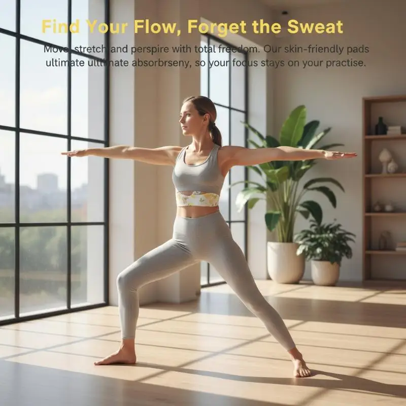 

Bra Liners For Sweat Reusable Under Breast Sweat Absorber Pads Washable Hygienic Option for Women Sports and Fitness Use