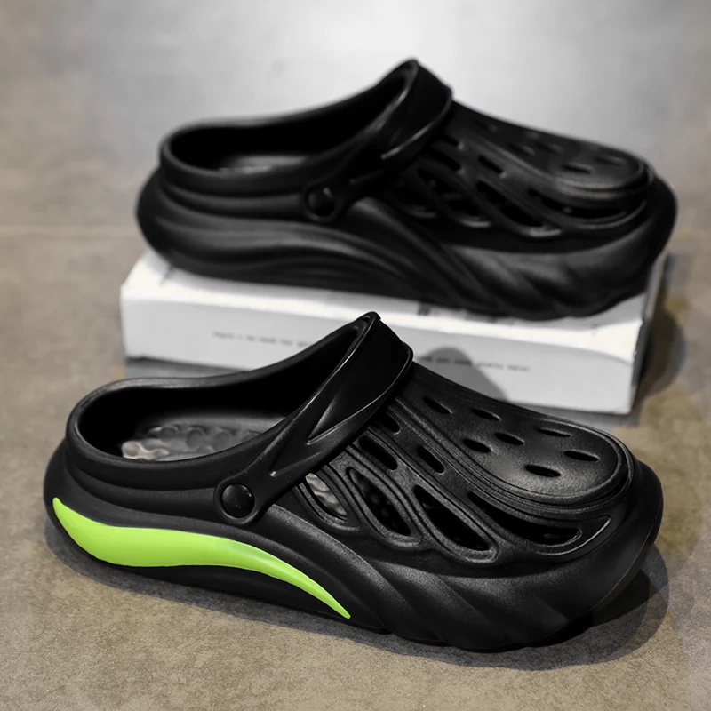 Male Slippers EVA Outdoor Waterproof Clogs Off White Shose Summer Vacation Simple Sandals Indoor Anti-slip Platform Shoes