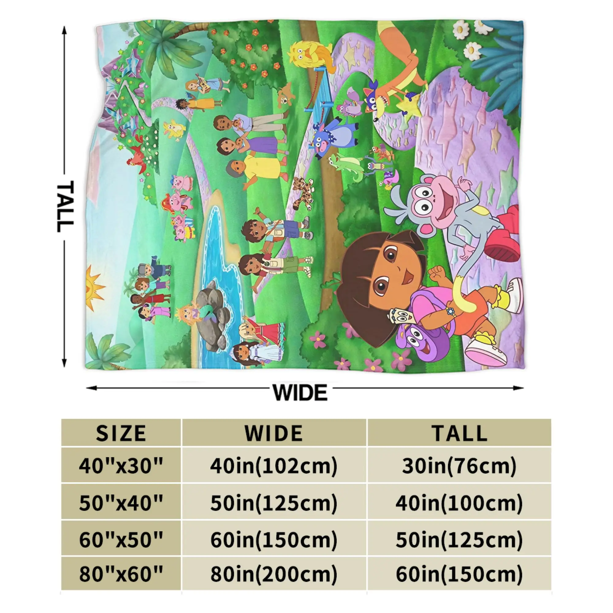 بطانيات دورا ذا إكسبلورر عالية الجودة، فراش ناعم ودافئ يلقي الشتاء والسفر والمكتب والأريكة والسرير المفرش المضحك #6