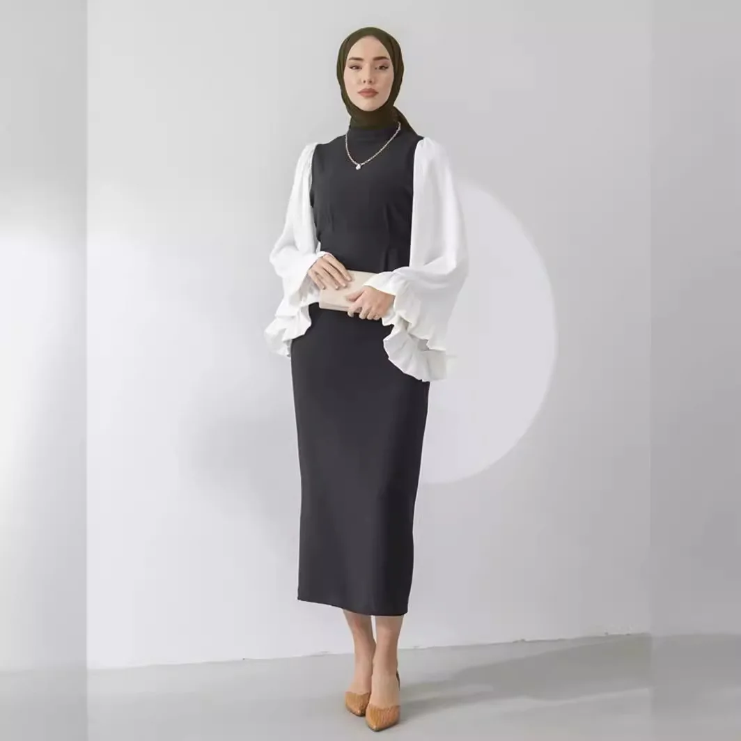 Jalabiya Ramadan Eid Muslim Women Party Lace Up Dresses Abaya Morocco Dubai Abayas Kaftan Arab Long Robe Islam Modest Vestidos