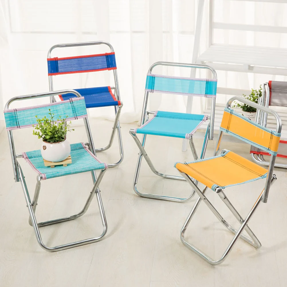 Taburete plegable para exteriores, silla portátil ligera para acampar, pesca, viajes, playa (Color aleatorio), silla plegable para acampar