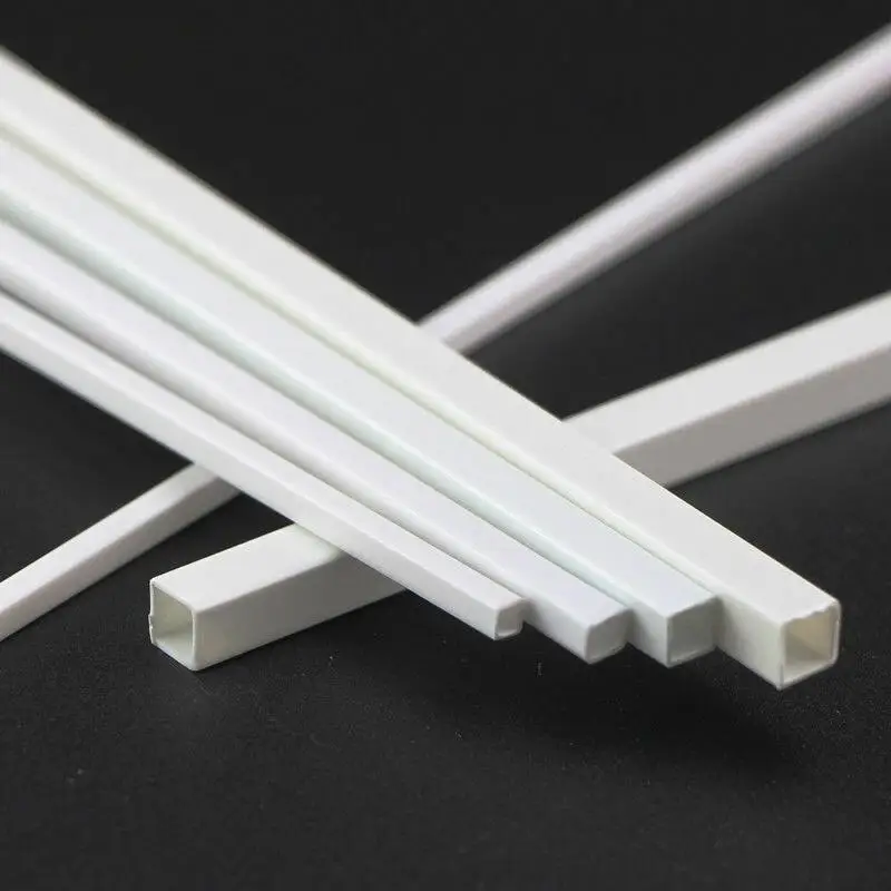5/10Pcs ABS White Round/Square Plastic Rod Stick For Architecture Model Making Model Material DIY Accessories Cutting Supplies