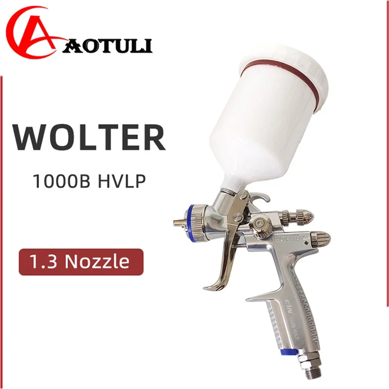 

Spray paint Gun WOLTER 1000-111 Car painting tools Spray Paint Pneumatic High Atomization Upper ot Sheet Metal Silver 1.3Nozzle