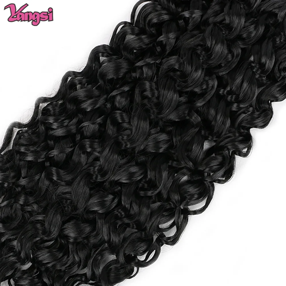 Full Star 14” GoGo Curl Crochet Hair Water Wave Curly Crochet Ombre Black Braids for Women Short Beach Curl Synthetic Deep Curly