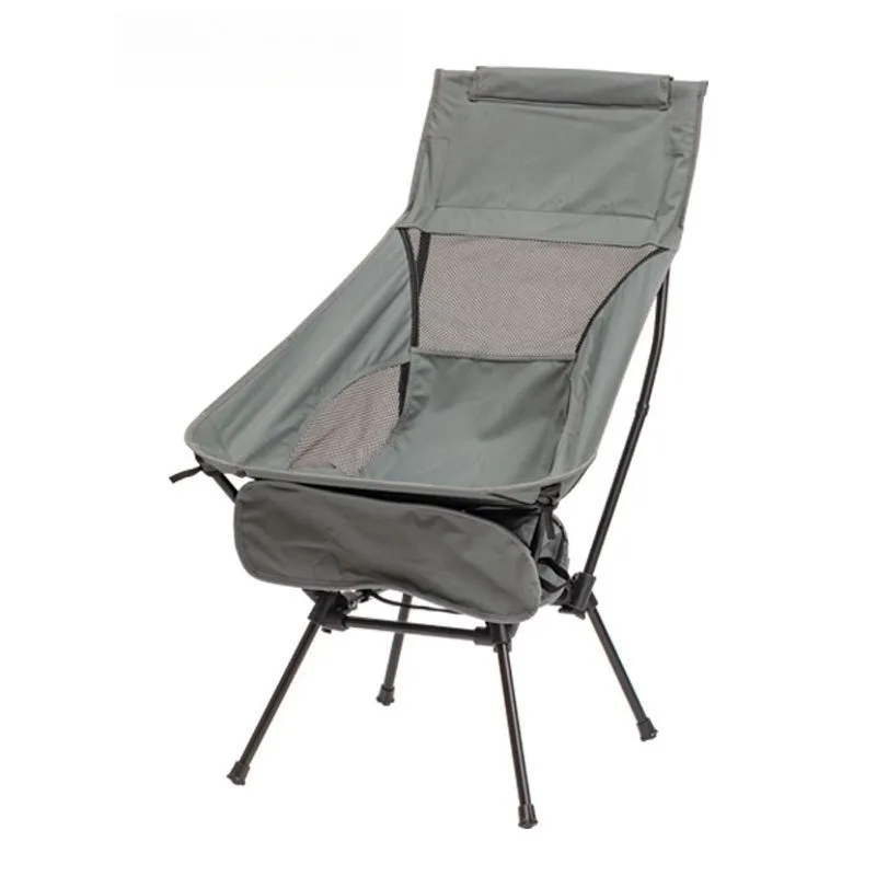 Tall Raised Folding Moon Chair, 4 Leg Portable Outdoor Space Chair for Camping, Fishing and Yard Use