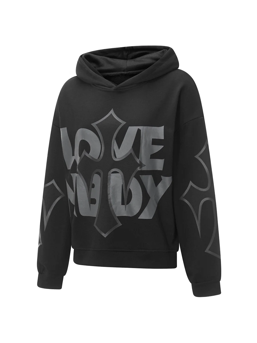 

Women Men Y2K Hoodie Letter Print Zip Up Hoodie Grunge Clothes Sweatshirt Goth Aesthetic Jacket Harajuku Streewear