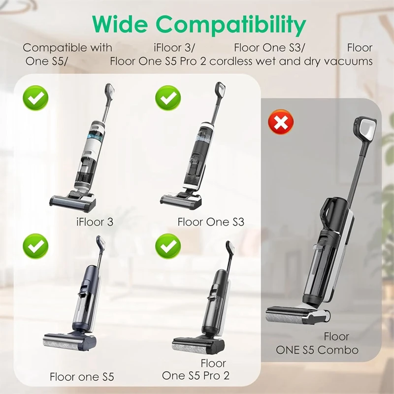 ABBK-ตัวกรอง HEPA สําหรับ Tineco Iffloor 3,ชั้น One S3,ชั้น One S5,ชั้น One S5 Pro ไร้สายเปียกแห้งอะไหล่สูญญากาศ