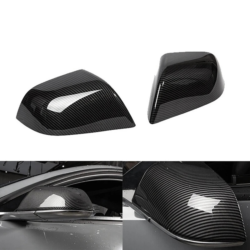 

For Tesla Model 3 2017-2023 Rearview Mirror Cover Side Door Mirror Cover Cap Trim Car Accessories