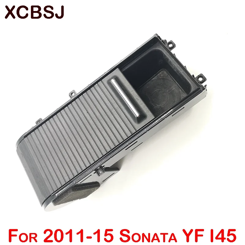 Push-pull lid drink cup holder central armrest storage box front console cup holder assembly For 2011-15 Sonata YF I45