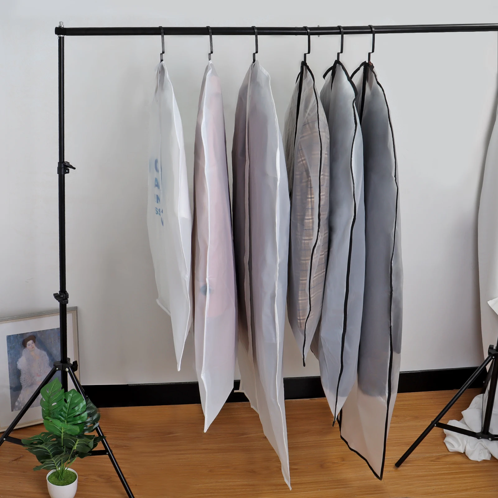 Clothing Dust-Proof Cover Clothes Hanging Garment Transparent Organizer Bag Wardrobe Coat Storage Cover Protect Waterproof Bag