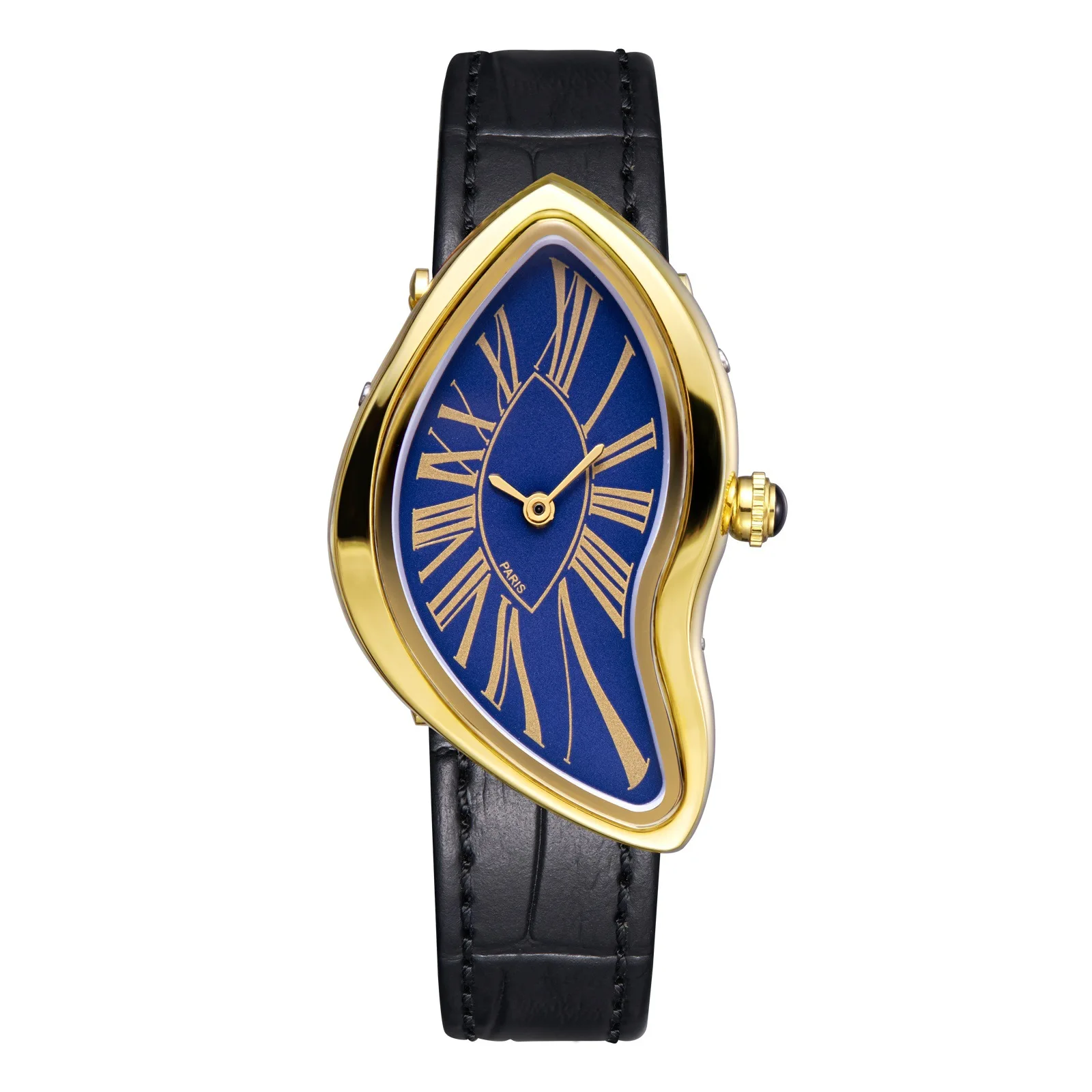 Creative Fusion Luxury Watch Men's and Women's Fashion Simulation Quartz Watch Leather Strap Roman Digital Dial Waterproof Busin